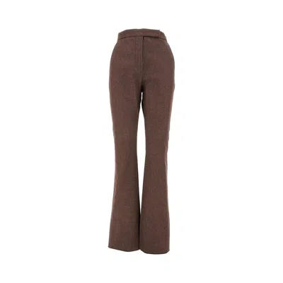 Max Mara Denim Fabric Tailored Pants In Brown