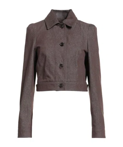 Max Mara Denim Jacket In Brown