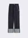 Max Mara Denim Jeans With High Turn-up In Black