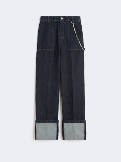 Max Mara Denim Jeans With High Turn-up In Black