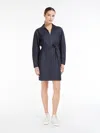 Max Mara Denim-look Jersey Dress In Navy