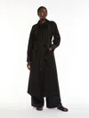 Max Mara Denim-look Jersey Trench Coat In Black