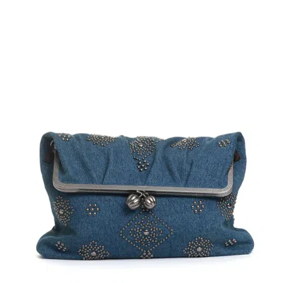 Max Mara Denim Pocket Bag In Blue