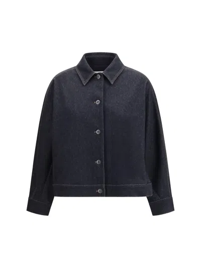 Max Mara Denim Print Jersey Jacket