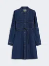 Max Mara Denim Shirt Dress In Blue