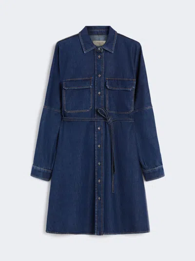 Max Mara Denim Shirt Dress In Blue