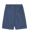 Max Mara Denim Shorts With Belt Loops In Blue