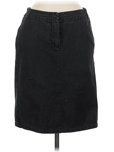 Pre-owned Max Mara Denim Skirt In Black