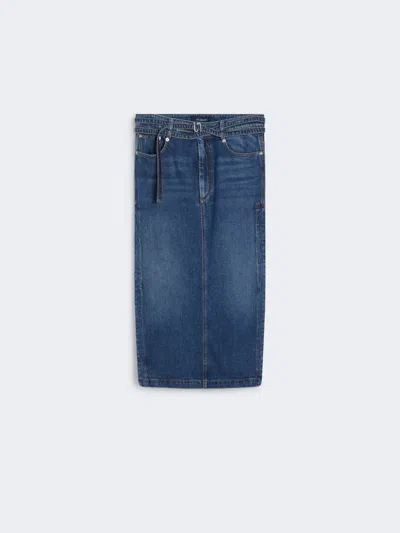 Max Mara Denim Skirt In Blue