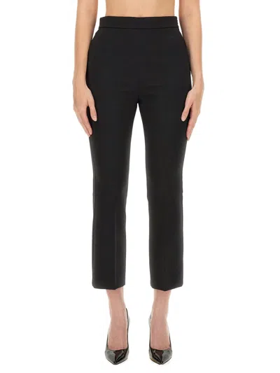 Max Mara Denim-look Cotton Shorts In Black