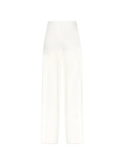 Max Mara Dentice Buttoned Trousers In White
