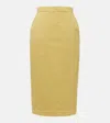 Max Mara Mustard-coloured Pencil Skirt In Cotton In Yellow