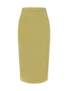 Max Mara Mustard-coloured Pencil Skirt In Cotton In Senape