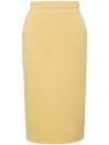 Max Mara Ochre Yellow Midi Skirt In Yellow