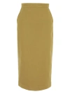 Max Mara Zipper Skirt On The Back In Yellow