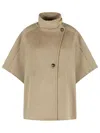 Max Mara Derrik Beige Cashmere Cape In Neutral