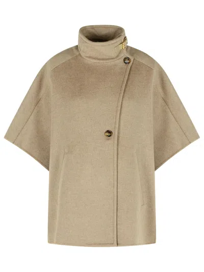 Max Mara 'derrik' Beige Cashmere Cape Women
