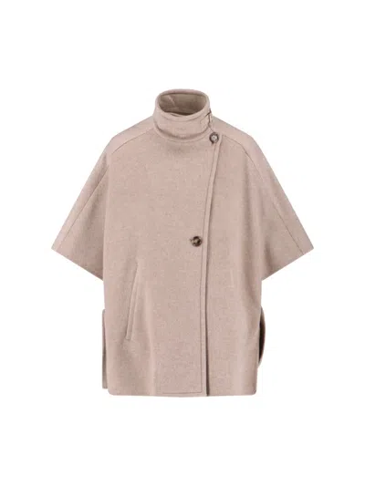 MAX MARA MAX MARA "DERRIK" CASHMERE CAPE BEIGE