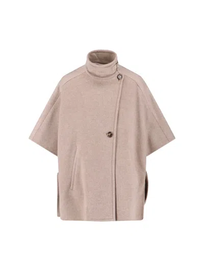 Max Mara Derrik Cashmere Cape In Neutral