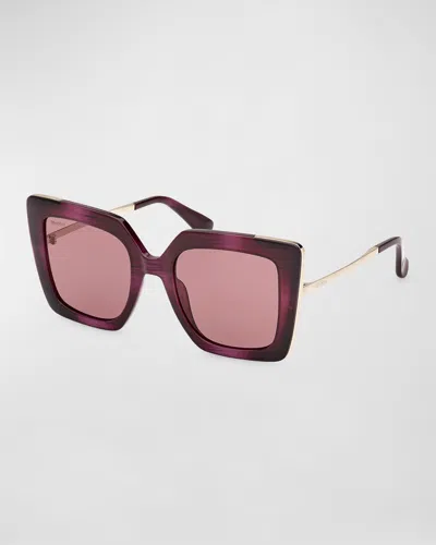 Max Mara Design Metal & Acetate Cat-eye Sunglasses In Multi