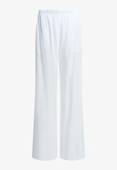 Max Mara Destino Flowing Wide Pants In Blue