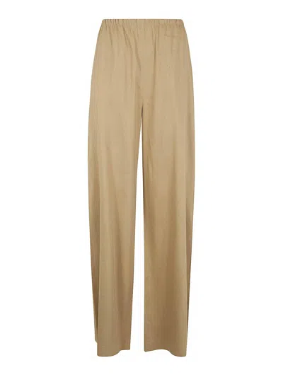 Max Mara Destino Linen Viscose Trousers In Nude & Neutrals