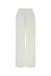 Max Mara White Relaxed Elasticated Pants In White