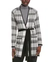 Max Mara Destino Wool Cardigan In White
