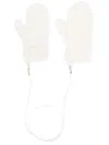 Max Mara Detachable-strap Wool Mittens In White