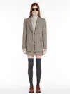 Max Mara Diamond-knit Maxi Sweater In Pearl Grey