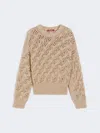 Max Mara Diamond-patterned Cordonnet Sweater In Gold
