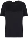 Max Mara Dida Silk Satin Top In 黑色