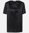 Max Mara Dida Silk Top In Black