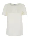 Max Mara Dida Satin T-shirt In White