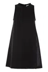 Max Mara Maxmara Women Didone - Technical Mesh Flare Dress In Black