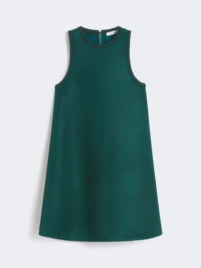 Max Mara Textured Sleeveless Dress In Green