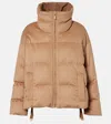 Max Mara Diego Reversible Camel Hair Down Jacket In Burgundy