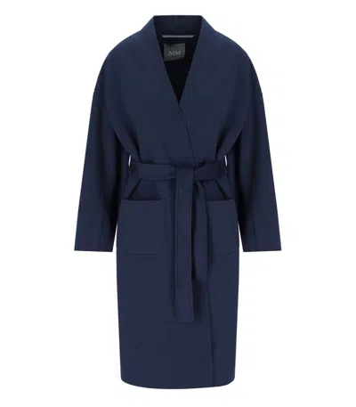 Max Mara Diletta Blue Belted Coat