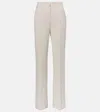 Max Mara Dinda High-rise Jersey Straight Pants In Beige