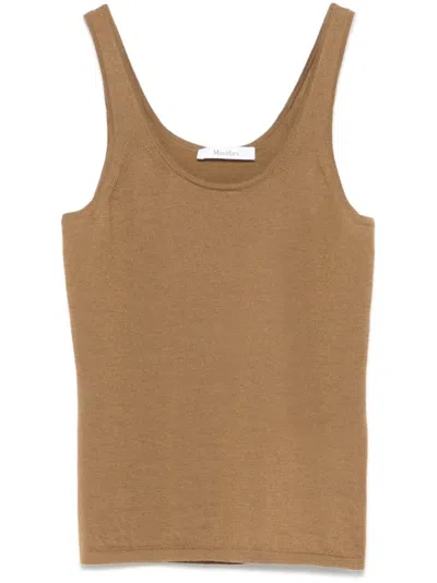 Max Mara Dinda Tank Top In Brown