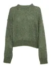 Max Mara Dionigi Green Crewneck Jumper In Green