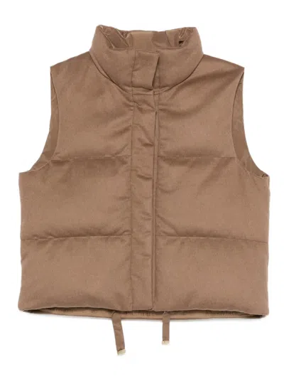 Max Mara Dionisio Gilet In Brown