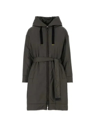 Max Mara Dioniso Belted Coat In Gray