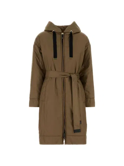 Max Mara Dioniso Padded Coat In Brown