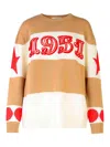 Max Mara Dirce Striped Wool And Cashmere Sweater In Marrón