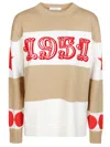 Max Mara Dirce Striped Wool And Cashmere Sweater In Beige
