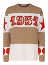 Max Mara Light Brown Dirce 1951-motif Striped Jumper In Brown