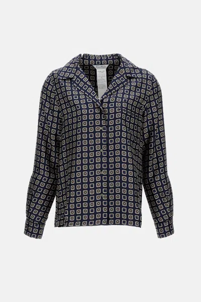 Max Mara Disco Patterned Shirt In Black