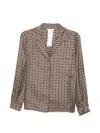 Max Mara Disco Printed Shirt In Brown