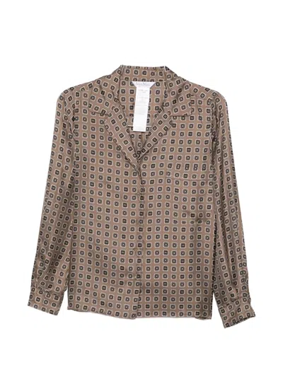 Max Mara Disco Printed Shirt In Brown